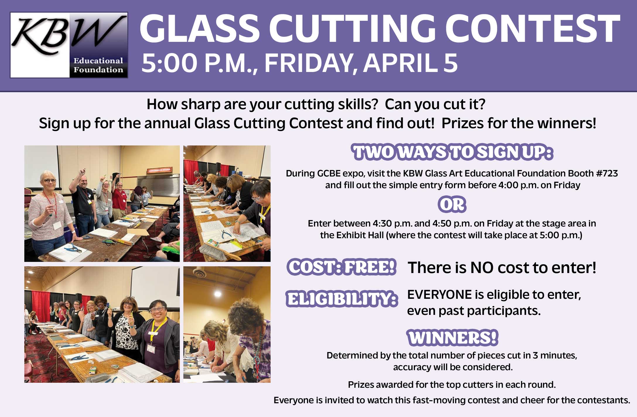 Glass Cutting Contest Ad